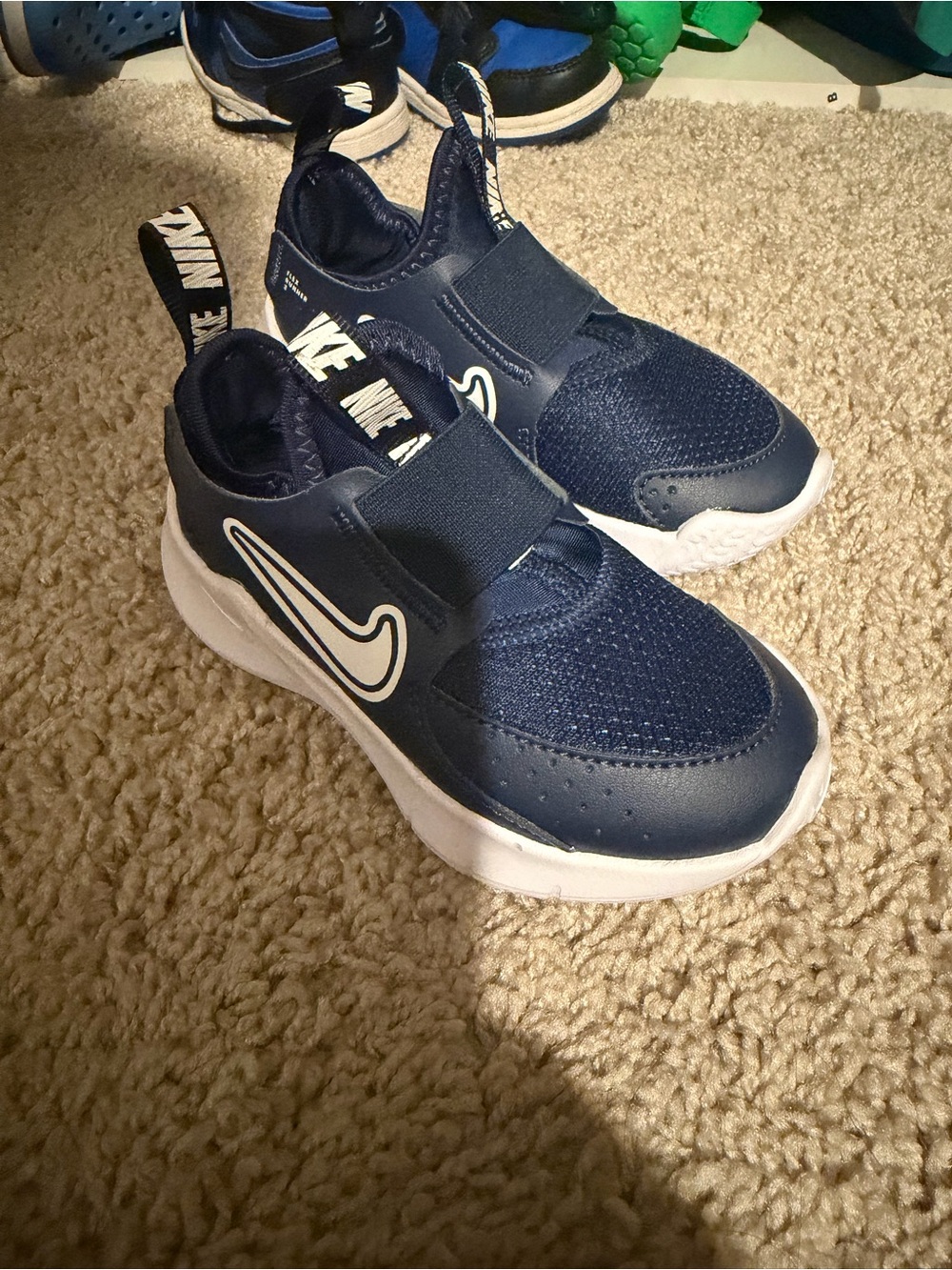 Toddler Nike Kids' Navy Slip-On tennis shoes size 8